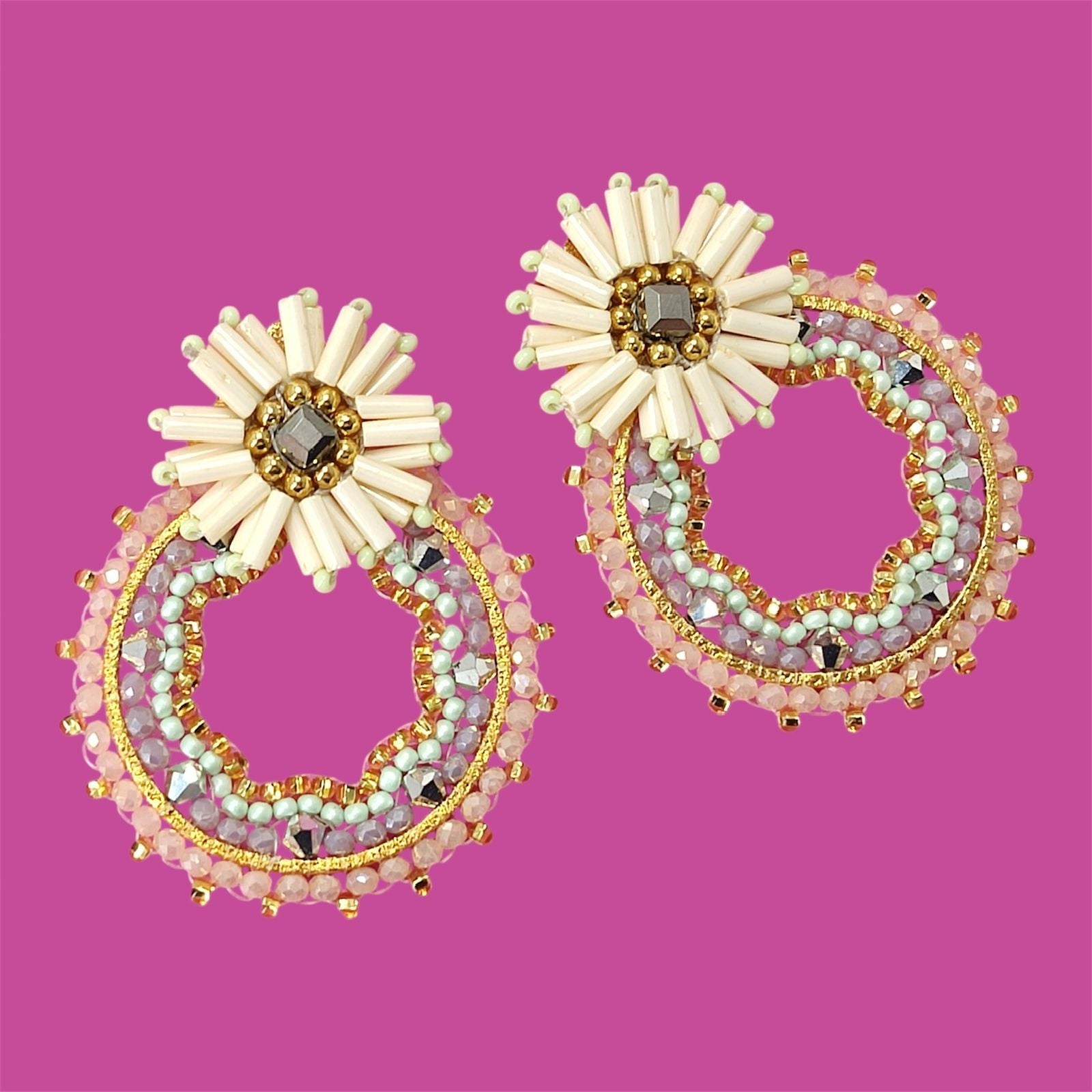 Arete Rueda Floral
