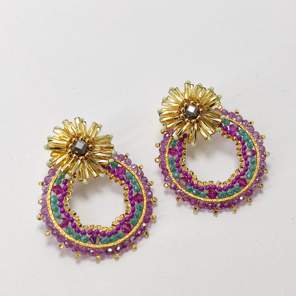 Arete Rueda Floral